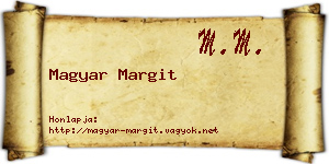 Magyar Margit névjegykártya